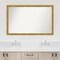 Angled Gold Non-Beveled Custom Framed Bathroom Vanity Wall Mirror